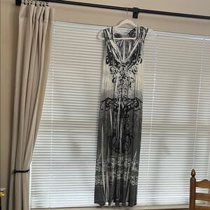 Apt. 9 gray and white Patterned Maxi Dress